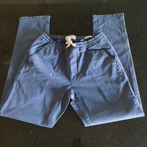Marine Layer Men's Saturday Twill Pant Slim Fit Blue Size M